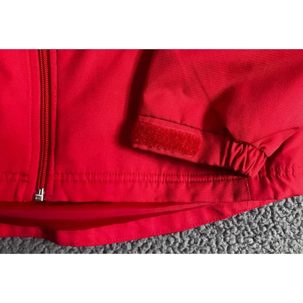 Bauer Team Youth Large Red Full Zip Hockey Warm Up Jacket Reflective Softshell